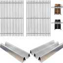 7620 Flavorizer Bars & 7528 Grill Grates for Weber Genesis 300 SER Gas Grill, Grill Parts for Webber Genesis E-310 S-310 E-320 S-320 E-330 S-330 EP-310 CEP-310 CEP-320 EP-320 CEP-330 EP-330