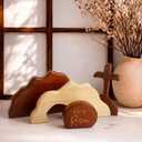 Empty Tomb Scene Spring Easter Decorations, He is Risen Natural Wood Easter Decor, Christian Resurrection Scene, Religious Easter Decorations for Home, Church, Office, He is Risen Table Decor Gifts