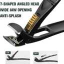 Toenail Clippers for Seniors Thick Toenails, Angled Head Toe Nail Clippers Adult Thick Nails, Wide Jaw Opening with Catcher, Long Handle Nail Cutter Professional Pedicure Tool for Men Women