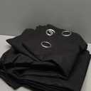 BONZER 100% Blackout Curtains 84 inches Long - 4 Panels Light Blocking Grommet Window Drapes, Single Layer Privacy Room Darkening Curtain with Black Backing for Bedroom/Living Room, Black