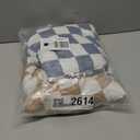 Ultra Soft Checkered Muslin Baby Blanket Pack of 2 Cotton Swaddles Bed Blankets for Babies and Toddlers Boys Newborn 42 x 42 inches (Blue and Coffee)