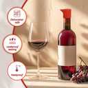 Champagne Stoppers Set of 4,Reusable Silicone Wine Stopper, Airtight Seal for Freshness,Dishwasher Safe and Unbreakable,Perfect for Parties and Gifts,Red 4pcs