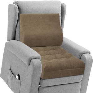 TANYOO Recliner Cushion for Elderly with Lumbar Support Pillow - 20x20x5 Inch Extra Thick Recliner Seat Cushion for Seniors Relief Back Pain and Tailbone Pain from Long Sitting Non-Slip Bottom Brown, 50x50x5 in