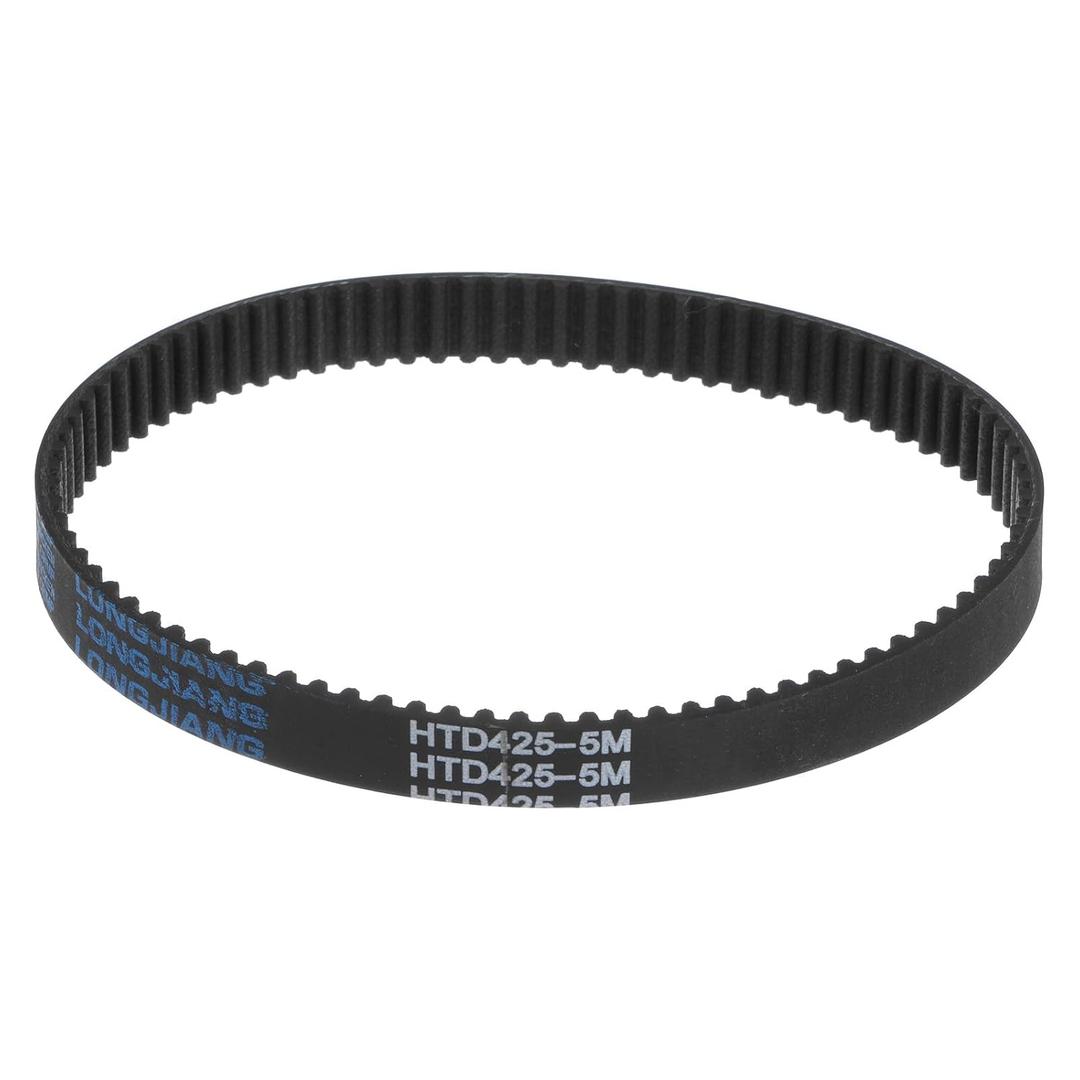 uxcell HTD5M-425 Rubber Timing Belt 85 Teeth Closed Loop Pulley Timing Belt 15mm Width, 425mm Pitch Length Synchronous Belt