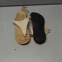 DREAM PAIRS Women's Flat Sandals Arch Support Orthopedic Comfortable Soft Cushion Summer T-Strap Walking Thong Sandals (8.5, Nude)