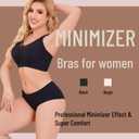 Minimizer Bras for Women Wireless Sports Bras with Support Comfortable Smoothing Everyday Bra (32C-46DD)