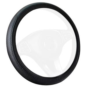 Tianmei Elastic Breathable Leather Car Steering Wheel Cover Wrap, 14.2-15.3 inch Universal Stretch Automotive Steeringwheel Accessories(TLPU_WG_Beige)