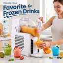 Soft Serve Ice Cream Machine - 67 oz Slushie Machine for Home, 2-In-1 Soft Ice Cream Slushy Maker with 5 Pre-Set Modes, No Ice Needed Frozen Drink Machine for Margarita, Milkshake, Frappés (White)