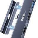 iPad Pro USB C Hub Multiport Adapter - Dockteck USBC Hub 5 in 1 with 100W PD, 4K 60Hz HDMI, Audio, USB 3.0, USB C Dock with Magnetic Grip for iPad Pro 12.9 2021 2020 2018, iPad Air, iPad mini 6 (5 IN 1 Grey)