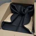 BOPUOVRE Car Seat Cover for Luxury & Comfort - PU Leather, Anti-Slip, Full Wrap Protection with Storage Pocket for Bottom Cushion - Universal Fit for 95% of Vehicles (Black,2 Piece)