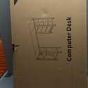 Lufeiya Gaming Desk with 4 Fabric Drawers & Storage Shelves, 55 inch Computer Writing Work Study Desk for Home Office Bedroom, Modern Simple Student PC Desks Table, Black