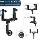 for Magsafe Car Mount, Rear View Mirror Phone Holder, Rotatable and Retractable Phone Holder for Car Compatible with iPhone 17/16/15/14/13/12 Series and Phones with Magsafe Case or Metal Ring