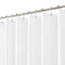 meioro Fabric Shower Curtain, Neutral Linen Textured Shower Curtain Set with 12 Hooks, Boho Farmhouse Bath Decor 230GSM Heavy Duty Polyester Cloth Shower Curtains for Bathroom, 72Wx84H, White