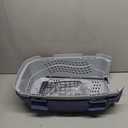 Amazon Basics 2-Door Top-Load Hard-Sided Cat Pet Travel Carrier, 19.0" L x 12.6" W x 10.0" H, Gray & Blue