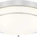 16 inch Close to Ceiling Light Fixtures, Brushed Nickel Farmhouse Ceiling Light with 3 Light for Laundry Kitchen Bedroom Bathroom, CL4822-3W-BN