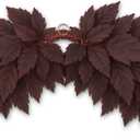 Fall Artificial Plum Cimicifuga Swag for Front Door Mailbox 21 Inch Fall Cimicifuga Ramosa Leaves Swag Faux Leaves Garland for Decorating Outdoor Autumn Decoration Window Mantel Hanging Decor (Purple Red)