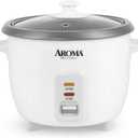 AROMA Rice Cooker, 3-Cup (Uncooked) / 6-Cup (Cooked), Small Rice Cooker, Oatmeal Cooker, Soup Maker, Auto Keep Warm, 1.5 Qt, White, ARC-363NG