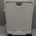 Carry On Luggage 22x14x9 Airline Approved Aluminum Frame, 20 Inch Hard Shell Carry On Luggage, Suitcase Carry-on Zipperless Luggage, TSA Approved (White)