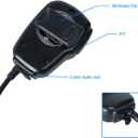 Caroo Handheld Speaker Mic 1 Pin 2.5mm Shoulder Microphone with Reinforced Cable Compatible with Cobra Walkie Talkie Two Way Radio Accessories