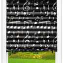 Redi Shade No Tools Original Printed Blackout Pleated Paper Shade, Music, 36" W x 72" L, 4 Pack