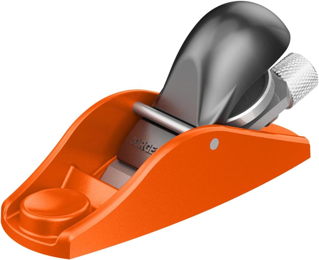 JORGENSEN No.101 Mini Wood Planer - Mini Hand Planer for Woodworking, Block Plane, Small Hand Plane for Trimming, Wood Planing, Craft, Professional Ductile Iron Body, Adjustable Cutting Depth