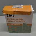 2PCS Oil Sprayer for Cooking, 470ml 2 In 1 Glass Olive Oil Sprayr & pourer for Kitchen, Air Fryer, Cooking, Salad, BBQ (Green,White)