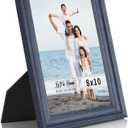 LaVie Home 8x10 Picture Frames (3 Pack, Blue Wood Grain) Rustic Photo Frame Set with Tempered glass for Wall Mount & Table Top Display