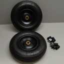 (2-Pack) 4.00-6 Wheelbarrow Tires, 13 Inch Pneumatic Tire and Wheel with 5/8" or 3/4" Bearings, 1.75"-5.75" Center Hub 4.00-6 Pneumatic Tire for Wheelbarrows, Trolleys, Garden Carts