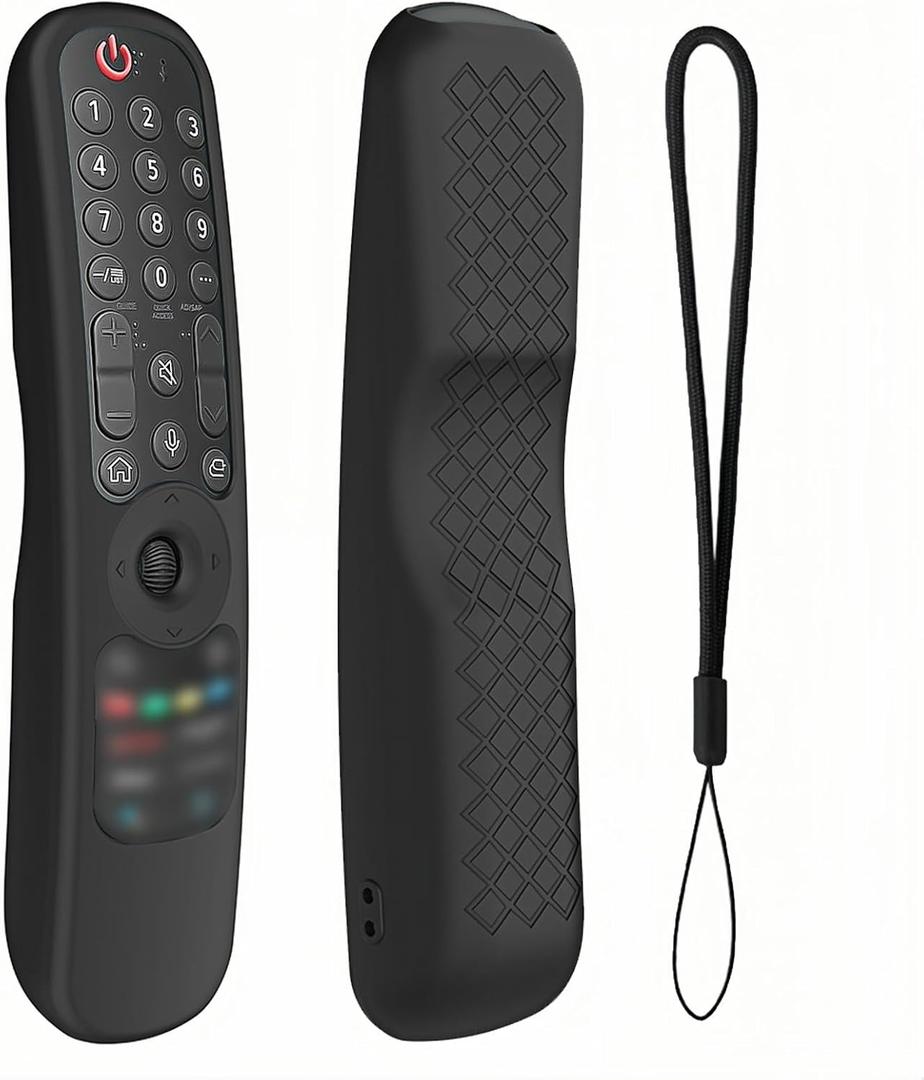 Universal MR24GA MR24GN AKB76045003 Magic Remote Control with Black Silicone Protective Case, Compatible with LG TV C1 C2 C3 C4 MR23GA MR22GA MR21GA MR20GA, Voice and Pointer Function