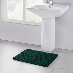 Walensee Bathroom Rug Non Slip Bath Mat (24x17 Inch Hunter Green) Water Absorbent Super Soft Shaggy Chenille Machine Washable Dry Extra Thick Perfect Absorbant Best Small Plush Carpet For Shower Floor | Non Slip, Super Soft, Water Absorbent, Machine Washable, Extra Thick, Shaggy, Plush Carpet, Perfect Absorbant
