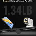 Auto Focus&1080PMagcubic Mini Smart Projector with 4K Support, Portable Projector with Wifi and Bluetooth, 5W Speaker, Built in Apps, Voice Control, Outdoor Movie Projector