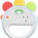 Skip Hop Musical Baby Toy with Sounds Lights and Music, Farmstand Feelin' Clucky Tambourine, Age 9m+