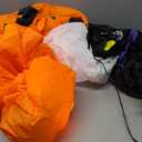 5 FT Halloween Inflatables Outdoor Spooky Pumpkin and Witch' s Black Cat Combo Inflatable Decor, Halloween Blow Up Yard Decorations Clearance with Build-in LED Lights, Halloween Outdoor Decorations