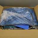 Folding Shower Chair Seat, 17.5" Stainless Steel Small Shower Chair for Inside Shower, 400lbs Portable Travel Shower Stool, Safety Anti-Slip Bath Chair for Seniors, Disabled, Blue