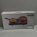 CUKOR Double Cast Iron 2 Burner, 1800W Countertop Burner, Dual Electric Stove Burners, Portable Double Burner for Cooking