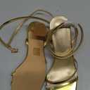 GRACESTRIDE Strappy Heels for Women Chunky Block High Heels Square Toe Ankle Buckle Sandals wedding dress shoes Size 9.5