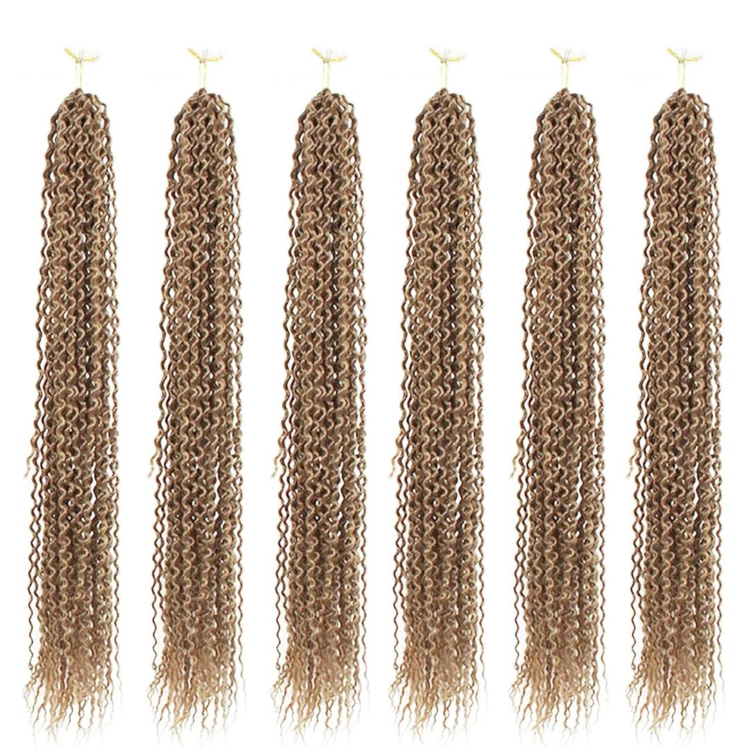 6 Packs/Lot Medium Box Braids Crochet Hair 22 Strands/Pack 1cm in Diameter MRico 3X Box Braid Twist Synthetic Braiding Hair Extensions (#27)