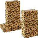 Leinuosen 24 Pcs Classic Leopard Paper Bags Cheetah Birthday Party Favor Cheetah Paper Treat Bags for Leopard Birthday Bridal Shower Christmas Party Decorations