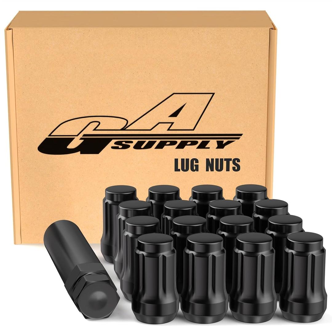 GAsupply 12x1.5 ATV Lug Nuts Fit for Polaris Ranger XP 900/1000, General 1000, RZR S 900, XP 1000, Pioneer 500, 700, 1000, Black Acorn 6 Spline Lug Nut 1.38" Tall Cone Seat, 16 Pack+ 1 Lock Key