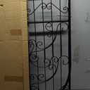Garden Trellis for Climbing Plants 70.8" H x 25.6" W Metal Wrought Iron Outdoor Wall Panel for Vines Flowers Elegant Accent Decorative Garden Structure