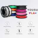 YOUSU PLA Plus Filament 1.75mm Bundle 10x250g, 10 Pack 2.5KG PLA+ Sample 3D Printer Filament, 3D Printing Multi Pack Filament Dimensional Accuracy +/- 0.02mm