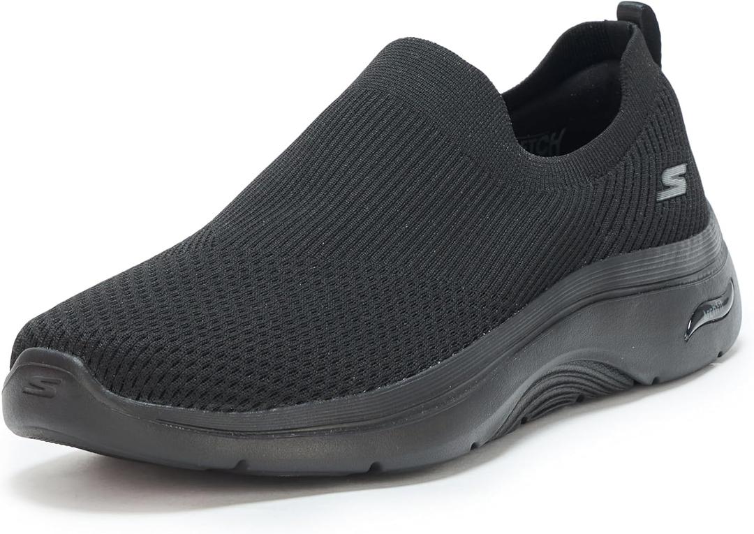 Skechers Women's Go Walk Arch Fit 2.0 Paityn Sneakers (8, Black)