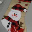 iDIY Personalized Christmas Stocking with Name - 3D Santa Reindeer Gnome Snowman Customized Stockings for Christmas - 18" Custom Christmas Stockings with Letters - Snowman
