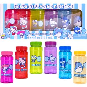 Hello Kitty 6 Pack Bubble Bottles 4oz.