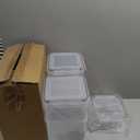 Vtopmart 10 PCS Flour and Sugar Storage Container, Large Airtight Food Canisters with Lids for Kitchen, Pantry Organization, BPA Free, Black