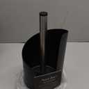 Stainless Steel Paper Towel Holder Countertop, Modern Spiral Cover Design,Keep Paper Towel Clean,Weighted Base for Stability, Freestanding Easy One-Handed Operation for Kitchen Bathroom (Black)