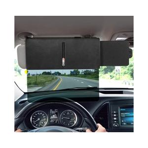 Veharvim Sun Visor Extender for Car (Polarized, Zipper Slider& Prevents Fingerprints, UV400, PC Lens), Visor Extender Attachment for Car Visor, Anti-Glare for Safe Driving