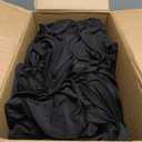 Outpain Black Spandex Tablecloth for 8 Foot Rectangle Tables, 6 Pack Black Wrinkle Free Fitted Table Cloths 8ft Stretchy Banquet Table Clothes Cover Desk Skirt for Birthday Wedding Parties Baby Shower