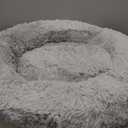 Donut Dog Bed - Premium Comfort for Anxiety Relief - Fluffy & Calming Design with Ultra-Plush Support | Cozy Round Dog Bed with Super Soft Circle Style (Grey, Large)