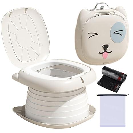 2025 Upgraded Portable Potty Training, Travel Potty for Toddler, portable toilet for kids Foldable, Apply to Seat Emergency Toilet for Camping, Outdoor,Car, Indoor(white Gray)
